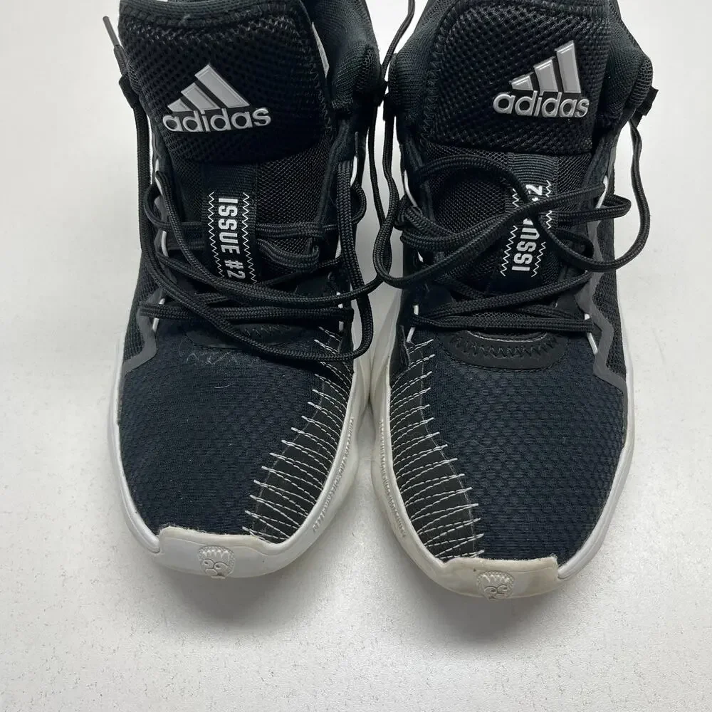 Adidas Unisex D.O.N. Issue 2 Basketball Sneakers, Black/White #FW8512 Size 7